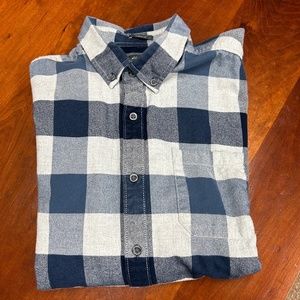 Eddie Bauer Blue plaid flannel shirt